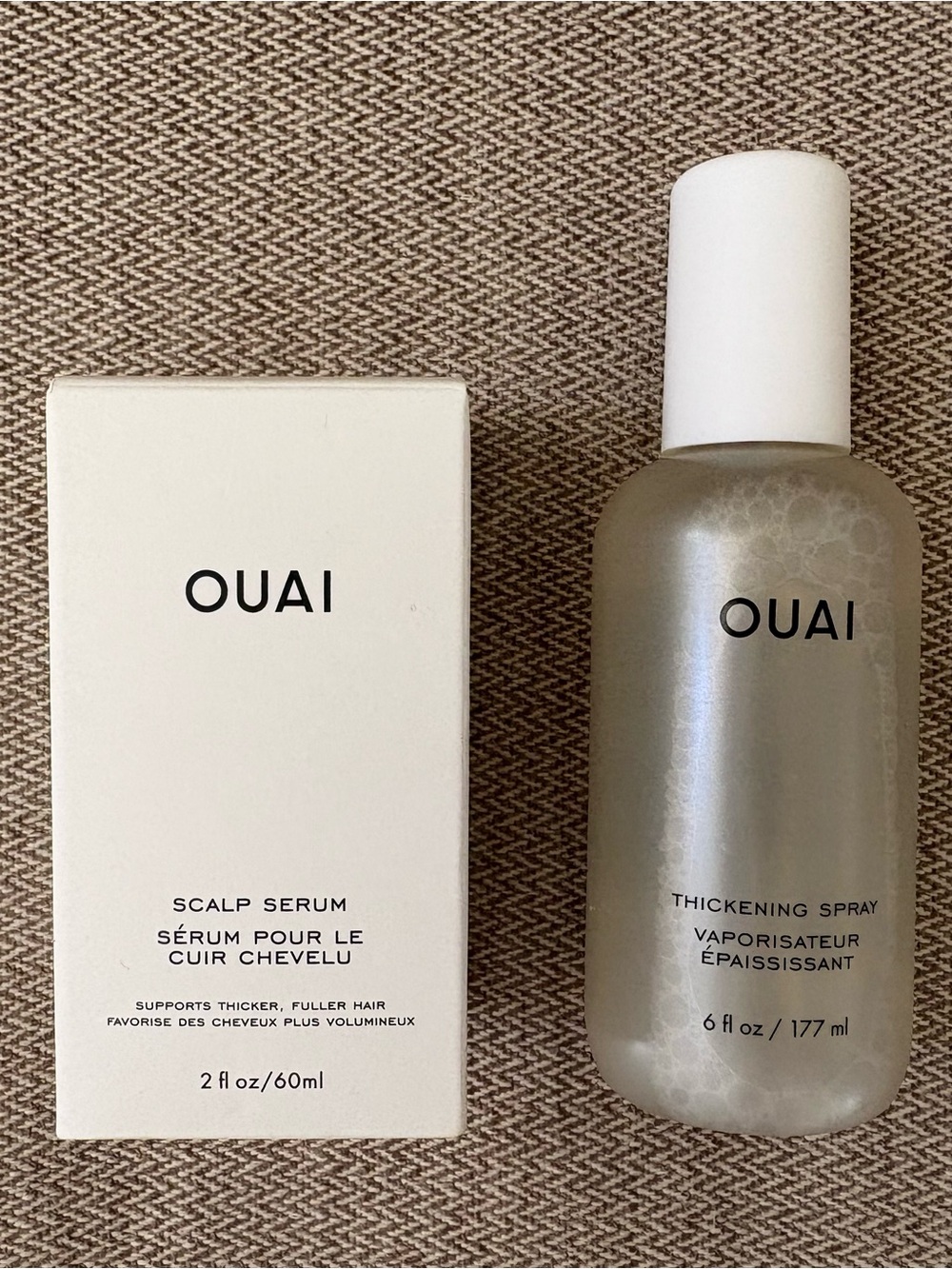 Ouai Scalp Serum 2oz Thicker Hair + Thickening Spray 6oz Full Size NEW